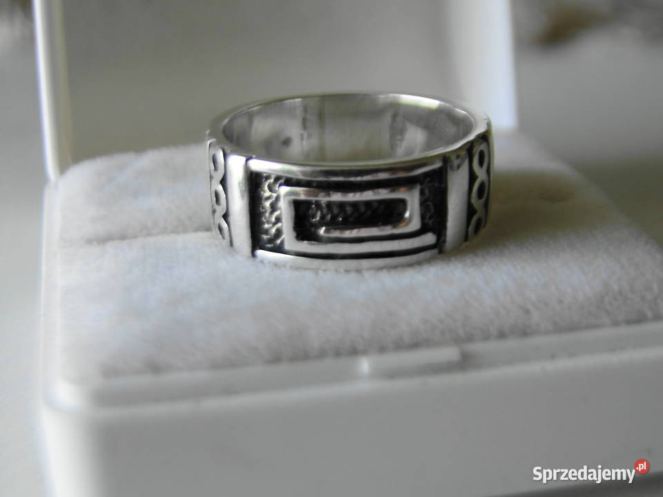 Nietuzinkowy stary pierścionekobrączka srebro Warszawa