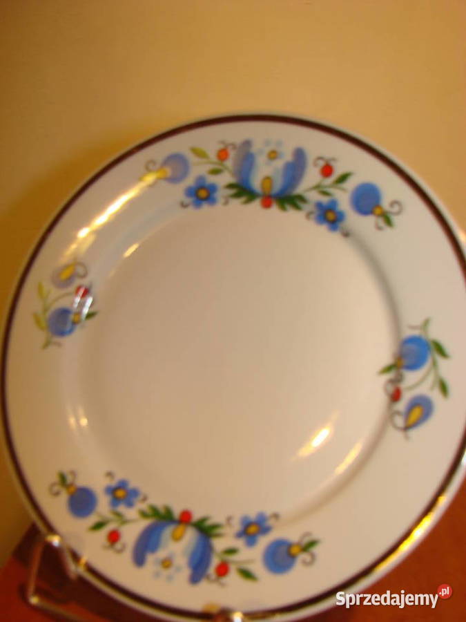 Lubiana wzór kaszubski talerz 19 PRL Porcelana i szkło Pruszcz Gdański
