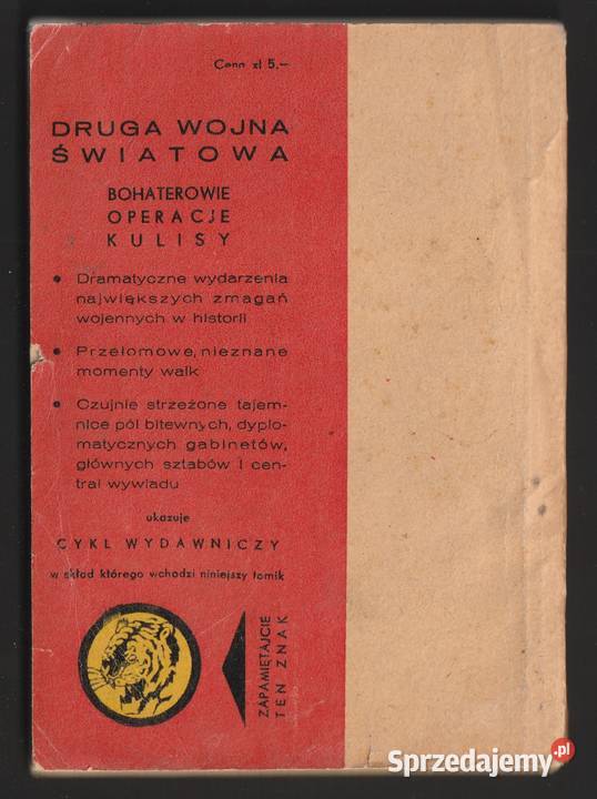 ŻÓŁTY TYGRYS NA TROPACH LUDOBÓJCÓW 1965 miękka Łódź
