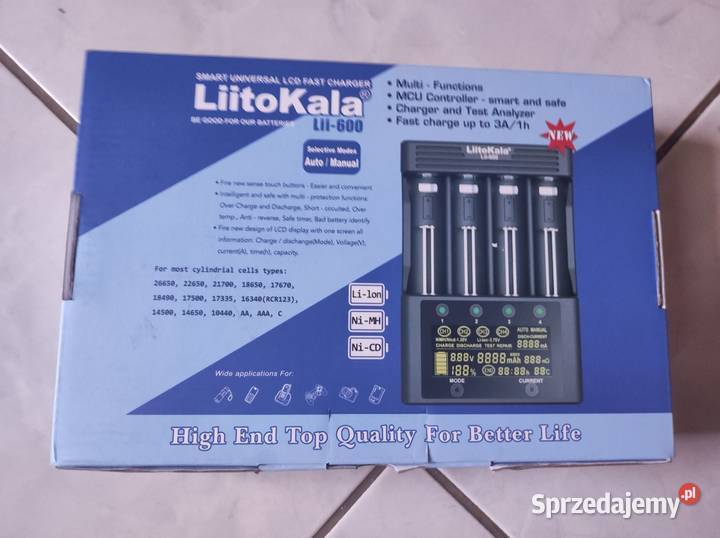 Ładowarka do akumulatorów baterii Liitokala sprzedam