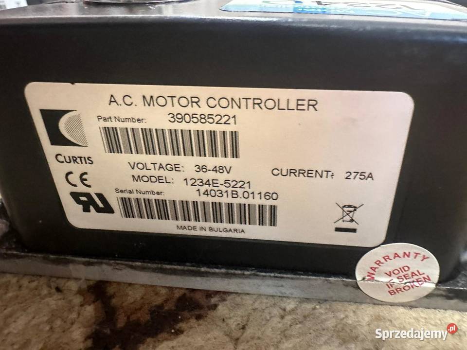 Sterownik silnika CURTIS 1234E 3648 volt 275 A Antonie