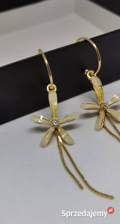 Eleganckie stylowe długie kolczyki duży Kołobrzeg