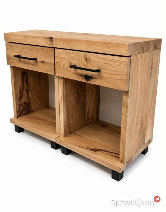 Szafki nocne dębowe Szafki nocne drewniane Loft 40cm Luzino