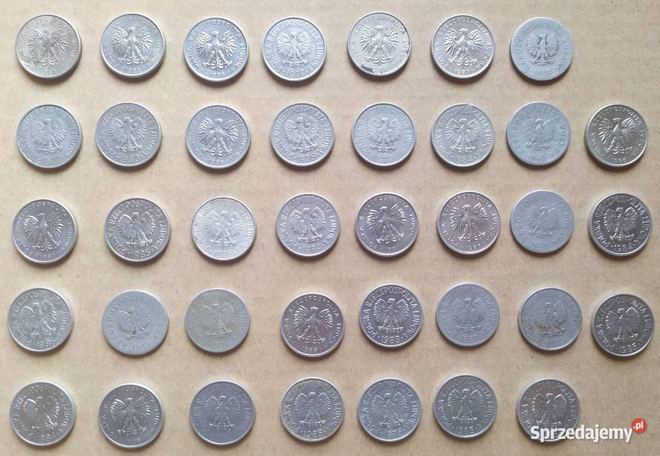 50 gr x 33 sztuki aluminium PRL 4987 OBIEGÓWKI Numizmatyka Łódź