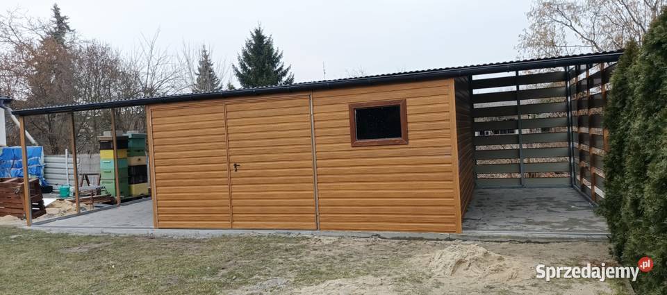 Garaż Blaszany wiaty Panelowe 10x5m złoty dąb Szczecin