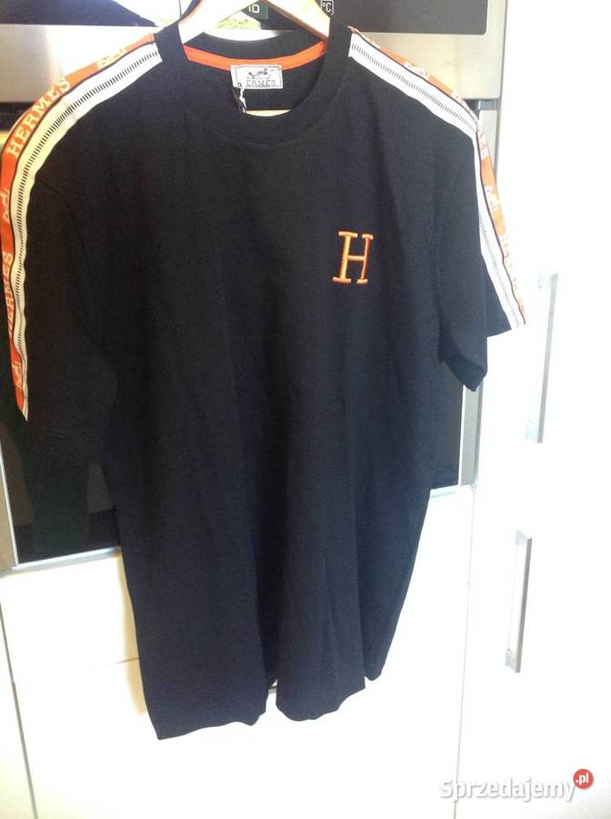 Koszulka Męska Czarna HERMES L XL Nowa Sól