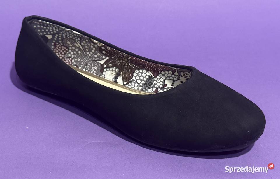 Czarne gładkie baleriny rozmiar 40 AKS5 inna Żyrardów