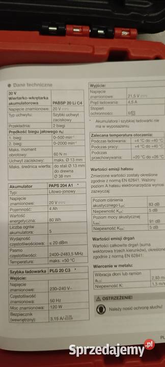 PARKSIDE PERFORMANCE Akumulatorowa warmińsko-mazurskie Ełk