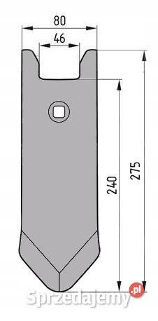 Redlica dziób NAPAWANY 275x80x12mm AgroMasz Kamionna