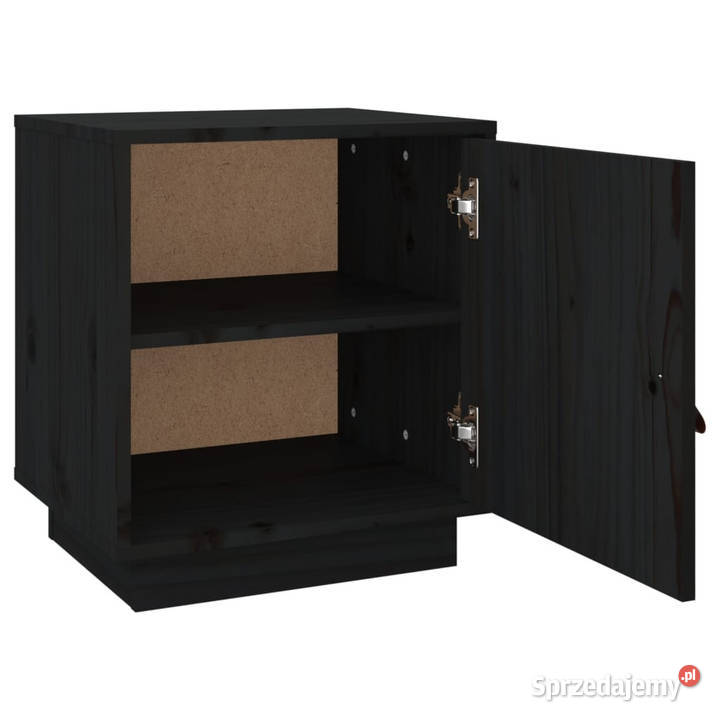 Szafka nocna czarna 40x34x45 lite drewno sosnowe Warszawa