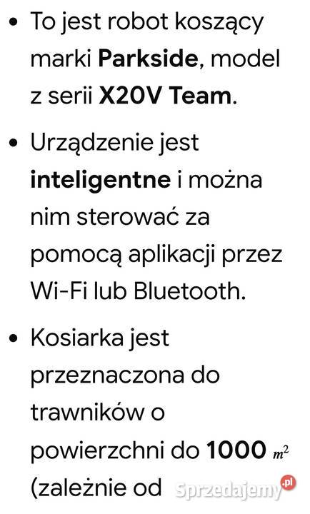 Parkside robot koszący nowy zapakowany org Lutomiersk