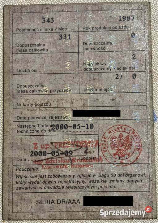 Rama CZ Jawa Cezeta Cezet 350 Dokumenty 4725 Elementy nadwozia