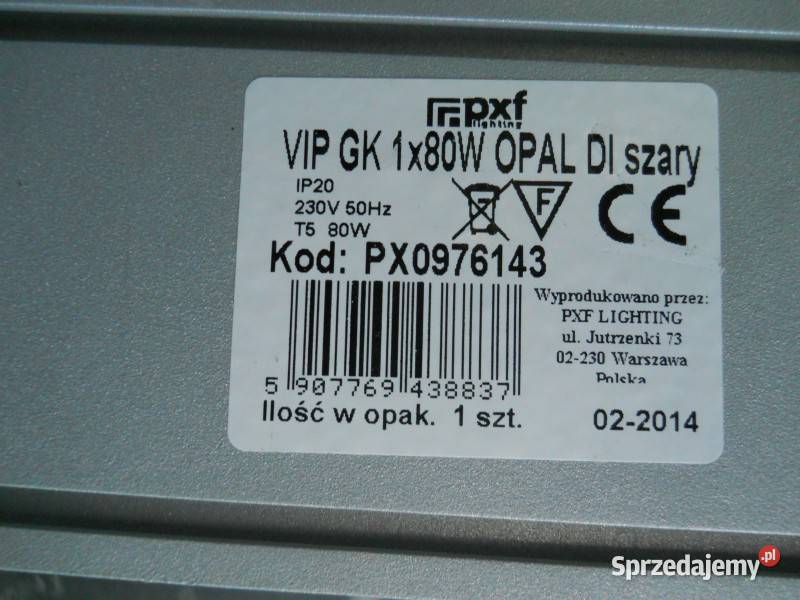 Oprawy oświetleniowe PXF VIP GK 80W Oprawy i oczka małopolskie Kraków