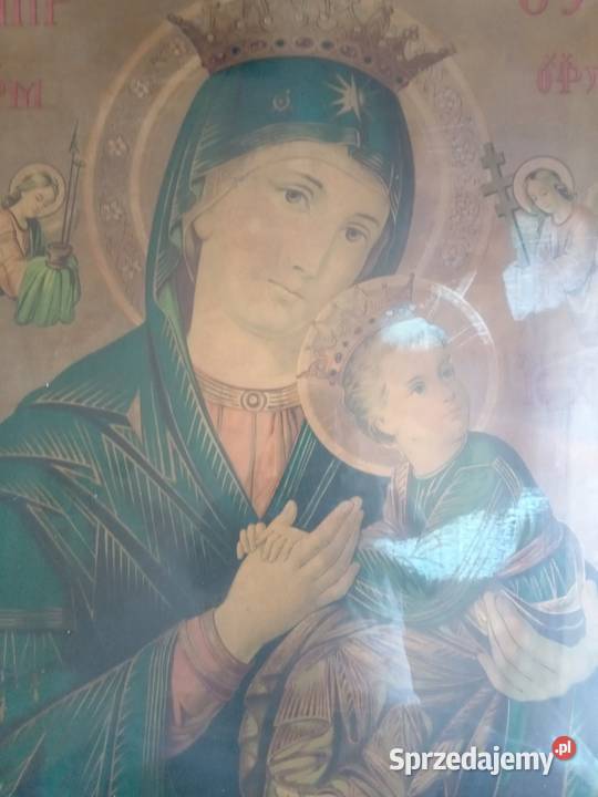 Stary oleodruk Święty obraz Antyki Antyki, Sztuka, Kolekcje Gdów sprzedam