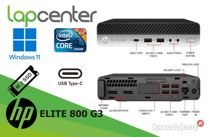 HP EliteDesk 800 G3 I5 8 GB RAM 256 GB SSD W11 podlaskie Białystok