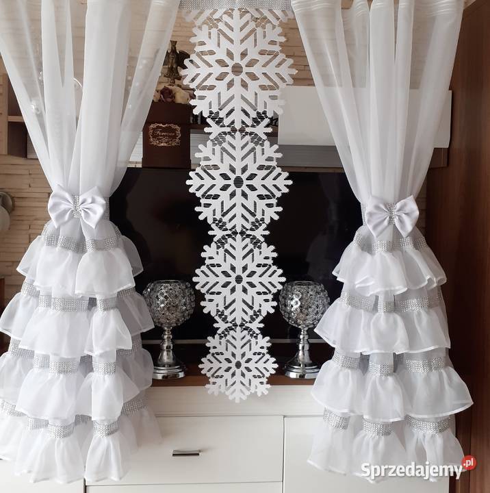 Firany śniżynki biały Firany Mława