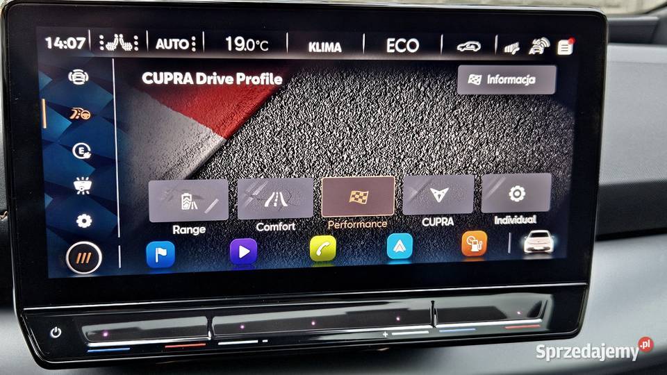 Cupra Born 231 pełna HUD Masaże szklany dach 231KM Łódź