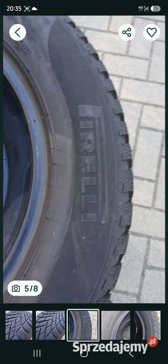 Opony 1657014 zimowe Pirelli zima sprzedam