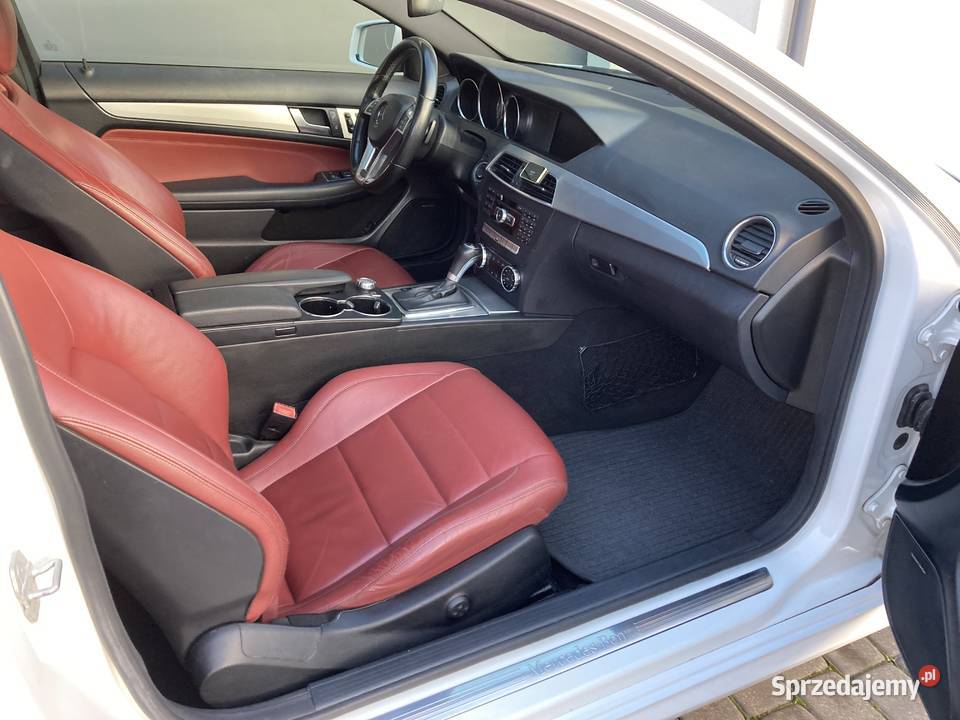 Mercedes C250 Coupe pakiet AMG bordowe skóry Motoryzacja Jamielnik