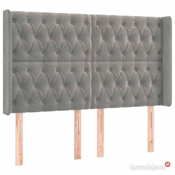 Zagłówek do łóżka z LED jasnoszary 163x16x118128 Warszawa