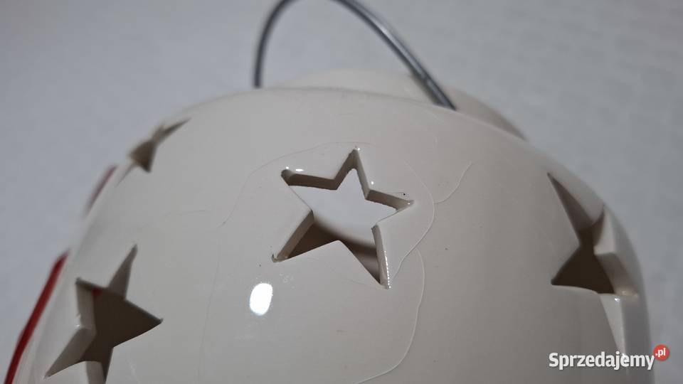 Lampion świecznik świąteczny czerwony renifer śląskie Czeladź sprzedam