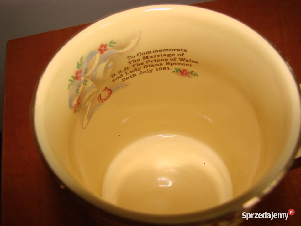 Karol i Diana porcelanowy kubek Pruszcz Gdański