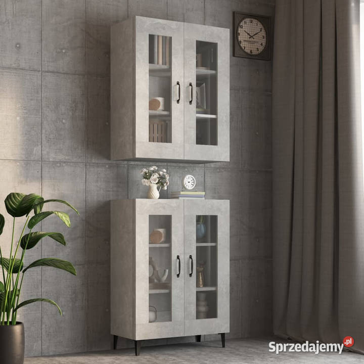 Szafka wisząca szarość betonu 695x34x90 WM812289 Warszawa