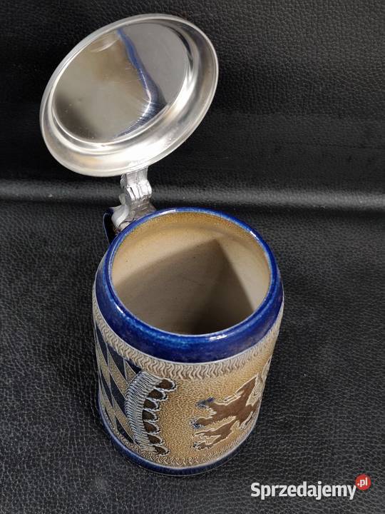 Niemiecki Kufel do Piwa Bierkrug 05L Lew Poddębice