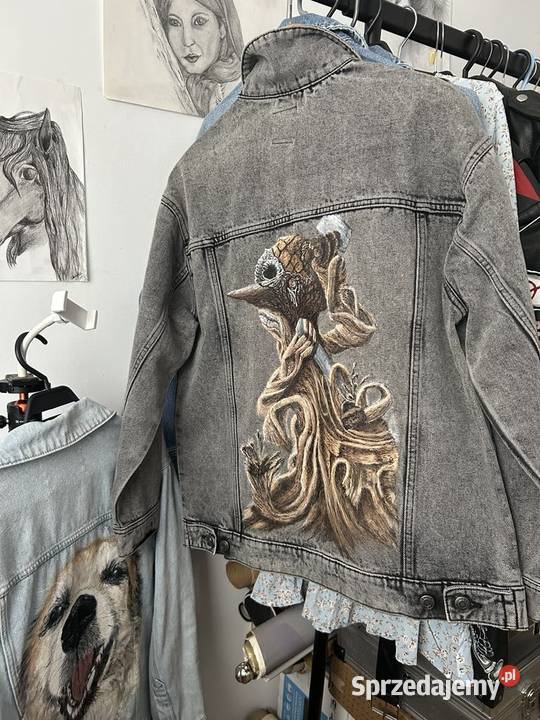 Malowanie ubrania custom kurtki art portret Tomaszów Mazowiecki