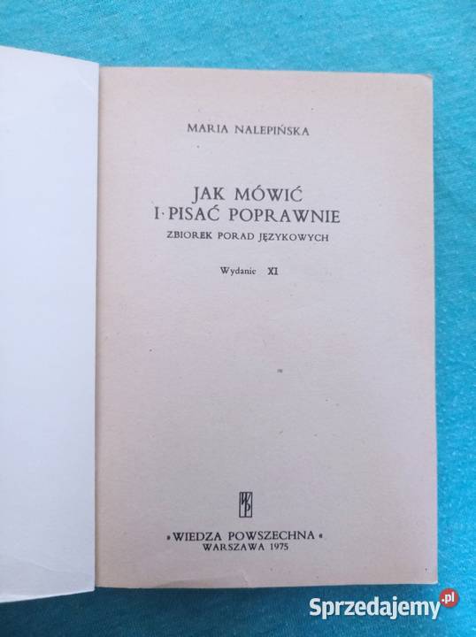 mówić i pisać poprawnie Maria Nalepińska Pozostałe Kielce