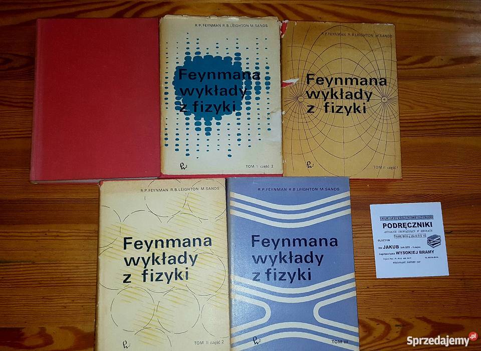 Feynmana wykłady z fizyki 11 12 21 22 i 3 tom Książki naukowe i popularnonaukowe Olsztyn