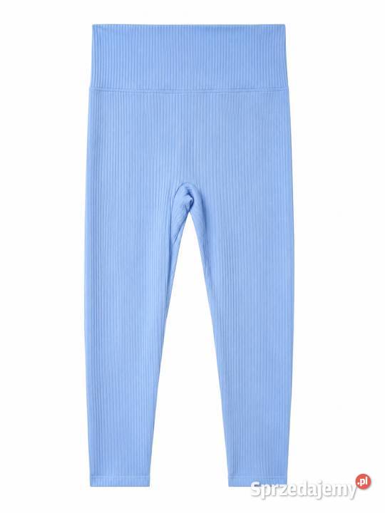 Jasnoniebieskie legginsy w prążki Liszki