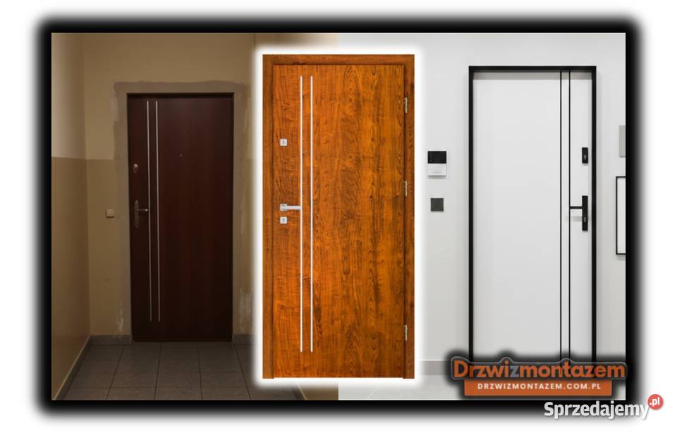 DRZWI WEJŚCIOWE MIESZKANIOWE ZEWNĘTRZNE PEŁNY Dąbrowa Górnicza