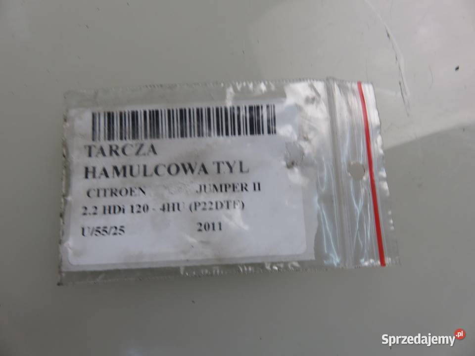 TARCZE HAMULCOWE TYŁ CITROEN JUMPER II 22 HDi małopolskie