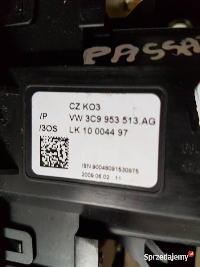 VW PASSAT B6 PRZELACZNIK SWIATEL 3C9953513AG Rok produkcji 2009 wielkopolskie