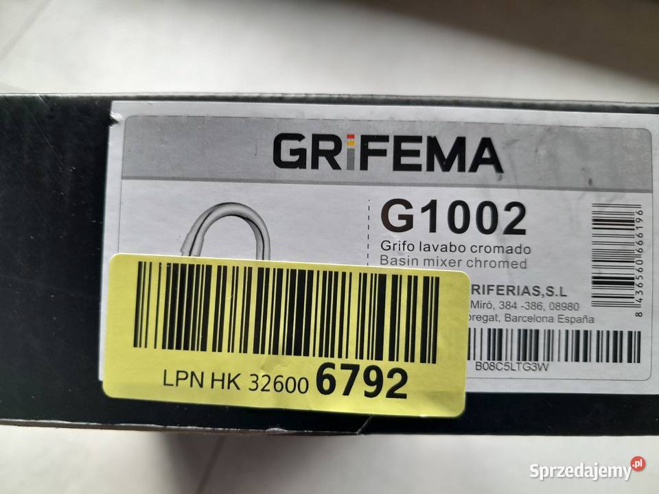 Grifema G1002 Irismart bateria umywalkowa wysoka Dąbrowa Górnicza