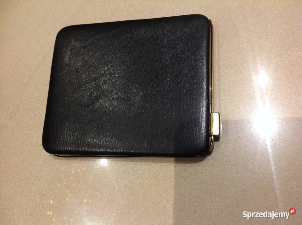 Stary Luksusowy Wizytownik Skórzany Skóra Nowa Sól