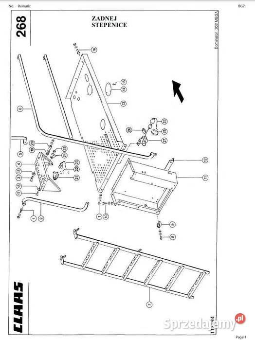 Katalog części Claas MEGA 202