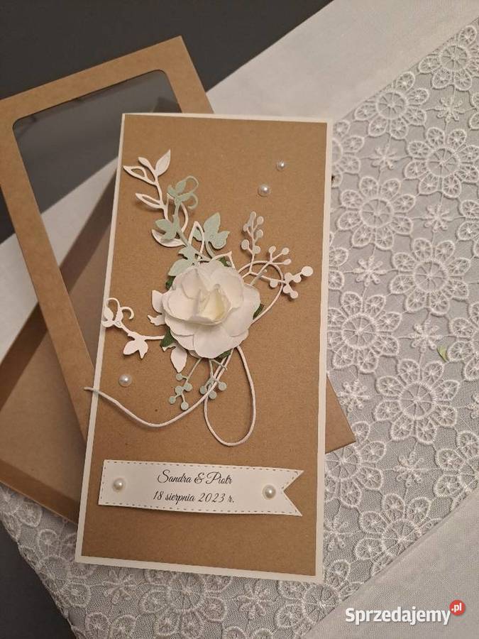 Kartka z okazji ślubu w pudełku Strzebiń