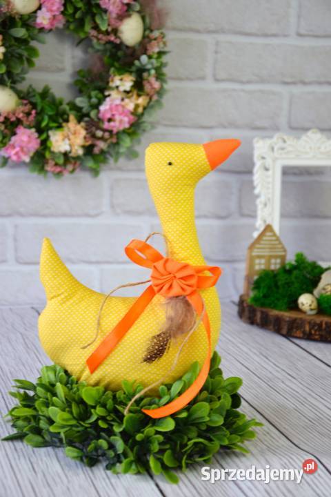 Gąska dekoracyjna bawełniana 25 żółta ozdoba