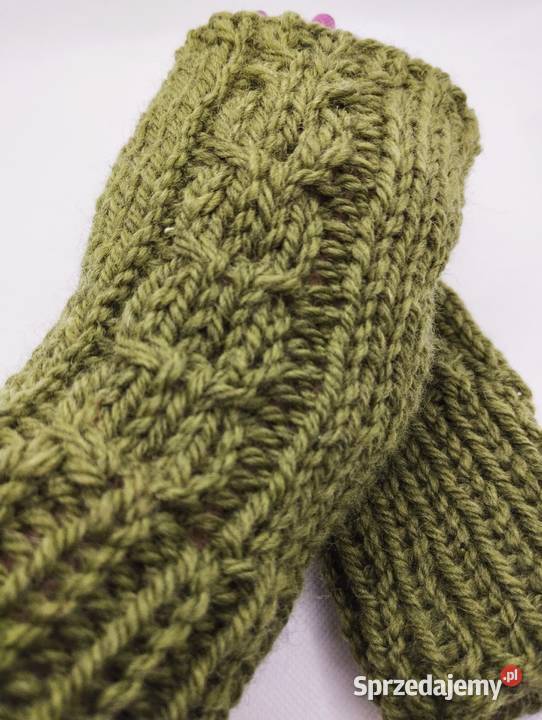 Mitenki rękawiczki 100 wełna handmade Dodatki Olsztyn