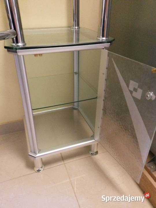 Szklana umywalka 6330 z baterią i szafką z łódzkie Łódź