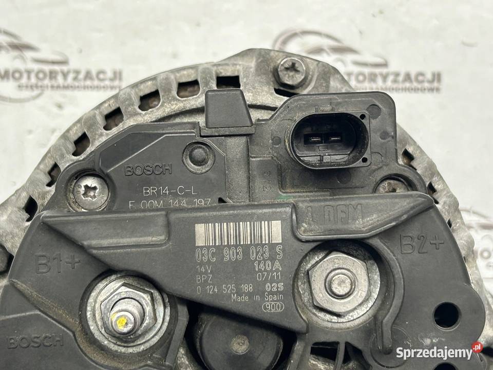 AUDI A1 12r 14 TSI CAX CAXA 122 alternator Rok produkcji 2012 świętokrzyskie Kielce