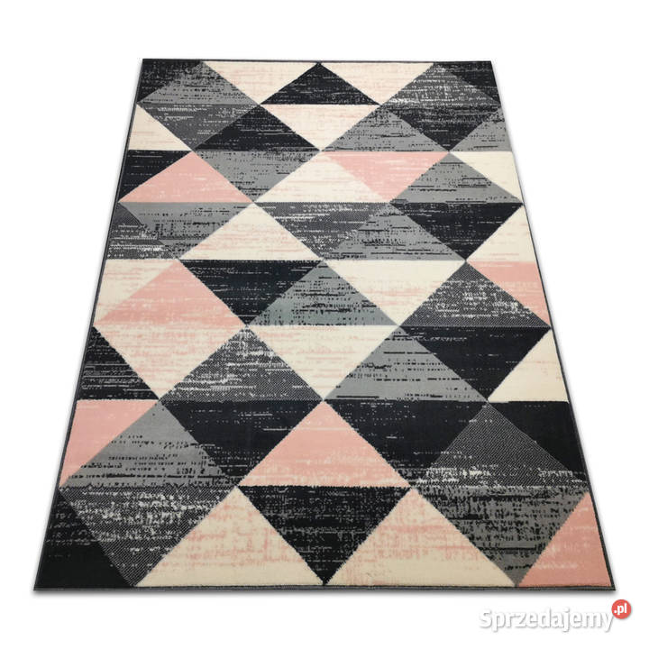 DYWAN 140X200 IDEA TRÓJKĄTY GB35 RÓŻOWE GĘSTY Białystok