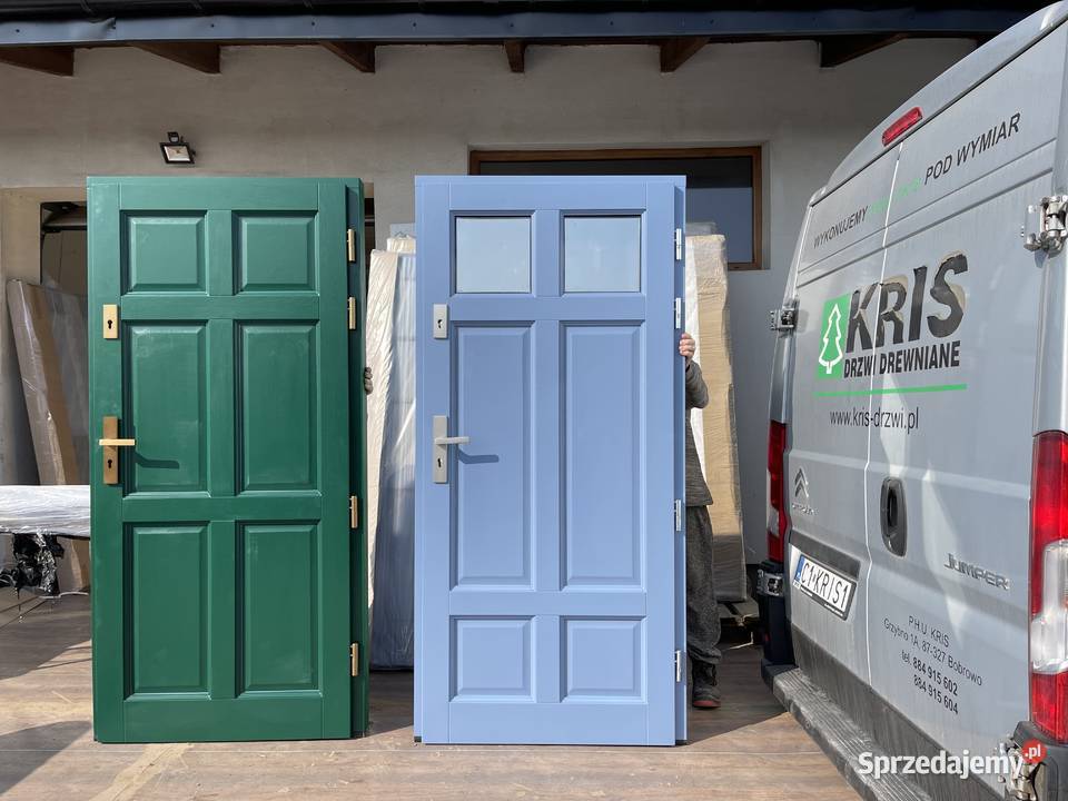 Drzwi drewniane zewnetrzne ocieplane CZYSTE Drewno Toruń