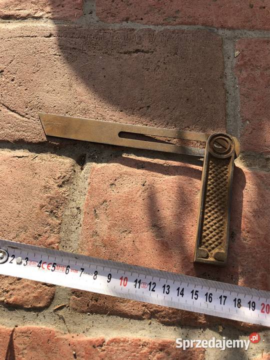 Metalowy stary brytyjski stolarski kątownik Poznań