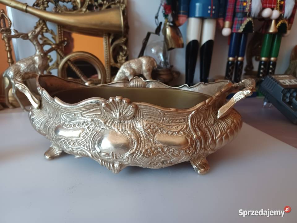 Piękna żardiniera mosiężna Poznań