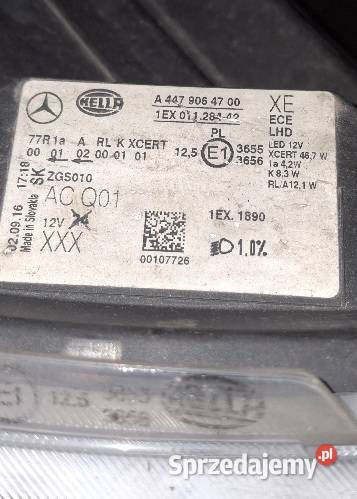 MERCEDES V KLASA VITO 447 Lampy przód Full Led dostawcze Miłakowo