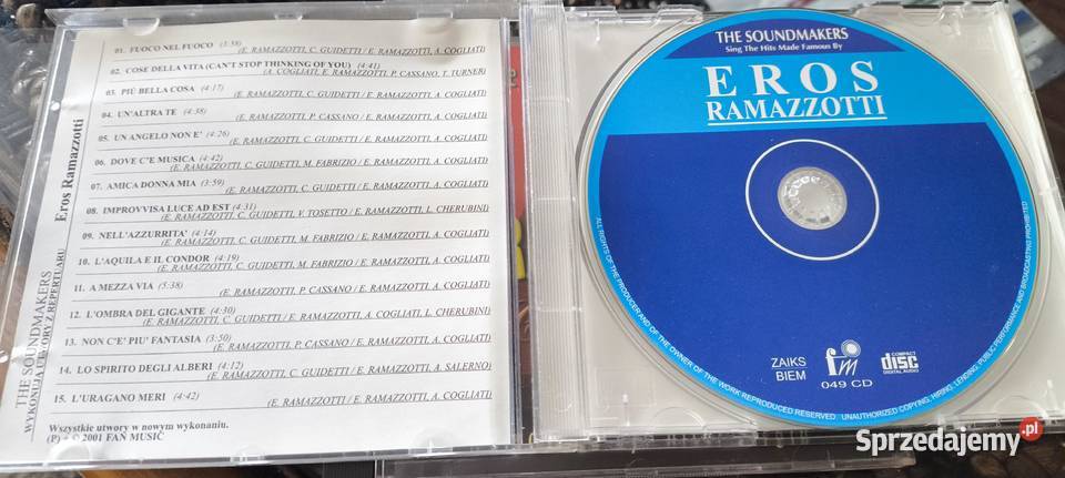 Eros Ramazzotti cd the soundmakers the greatest CD śląskie Gliwice