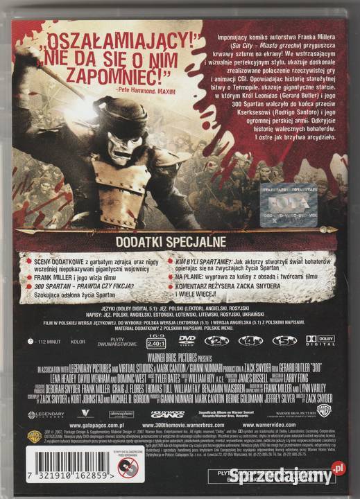 300 Stephen McHattie Vincent Regan edycja specj Filmy Pruszków